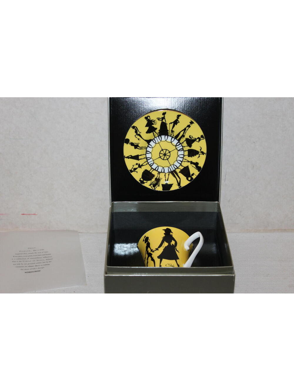 NEW Nordstrom Circle of Style Fashion Ladies Teacup & Saucer Set w/ Box